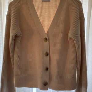 100% cotton cardigan, cream